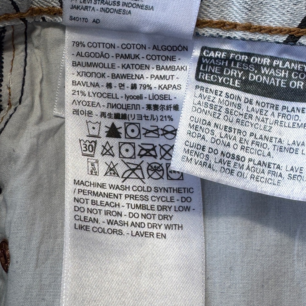 Levis x Farm Rio Ribcage Straight Jeans Womens 24 Blue Tropical Ankle High Rise - Picture 11 of 15